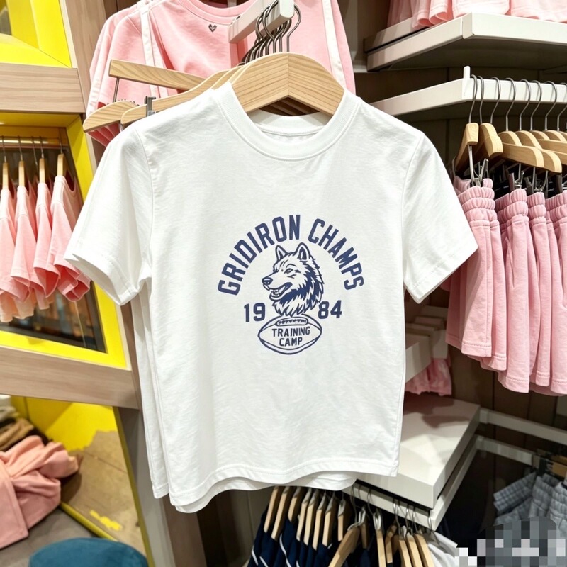 Men's American Retro Football Sports Short-Sleeve Parent-Child Pure Cotton T-Shirt, Children's Loose-Fitting All-Cotton Summer Wear, Same Style as in Shopping Malls Men's American Retro Football Sports Short-Sleeve Parent-Child Pure Cotton T-Shirt, Children's Loose-Fitting All-Cotton Summer Wear, Same Style as in Shopping Malls