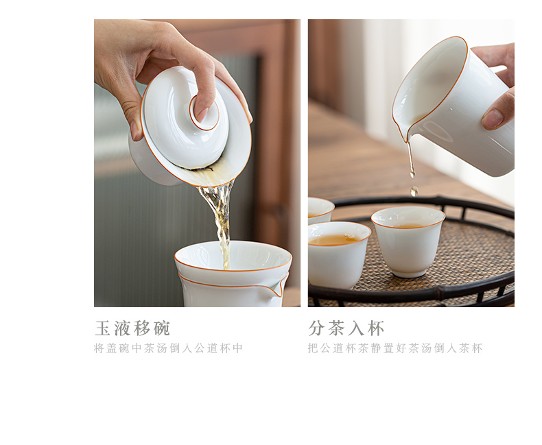 Earth story sweet white trumpet tea cup clock bell koubei ceramic personal kung fu tea cups with parts