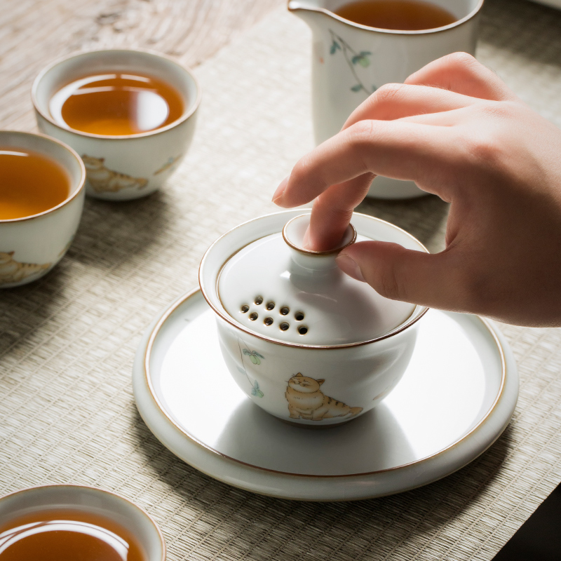 Your up kung fu tea sets the teapot tea tureen household contracted ceramic office Chinese wind modern living room