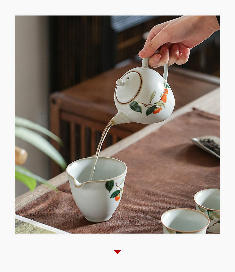Jingdezhen manual hand draw your up archaize open piece of kung fu tea pot household single pot of ceramic tea teapot