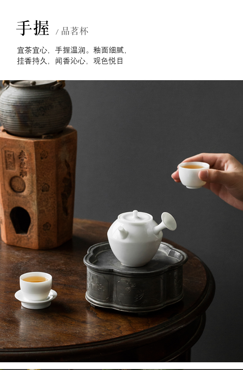 Sweet the white hand kung fu tea cups jingdezhen thin foetus master cup white porcelain bowl with single cup small cups sample tea cup