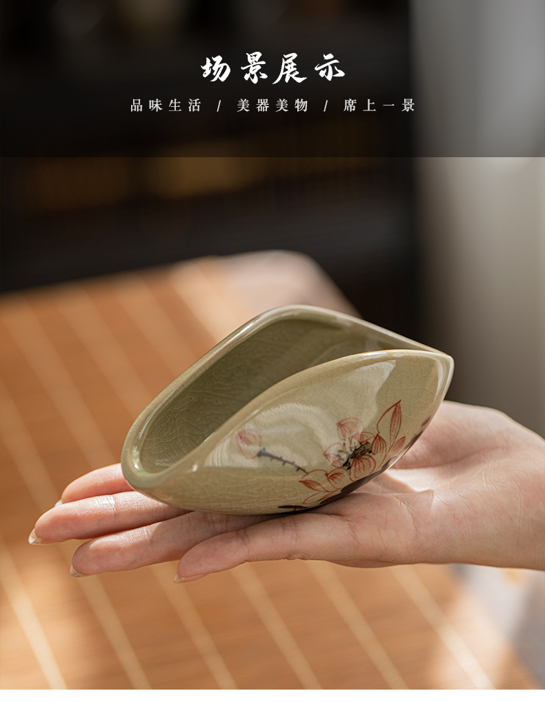 Hand the up with jingdezhen ceramic tea holder reward points reward tea tray was ground tea shovel tea with parts tea holder