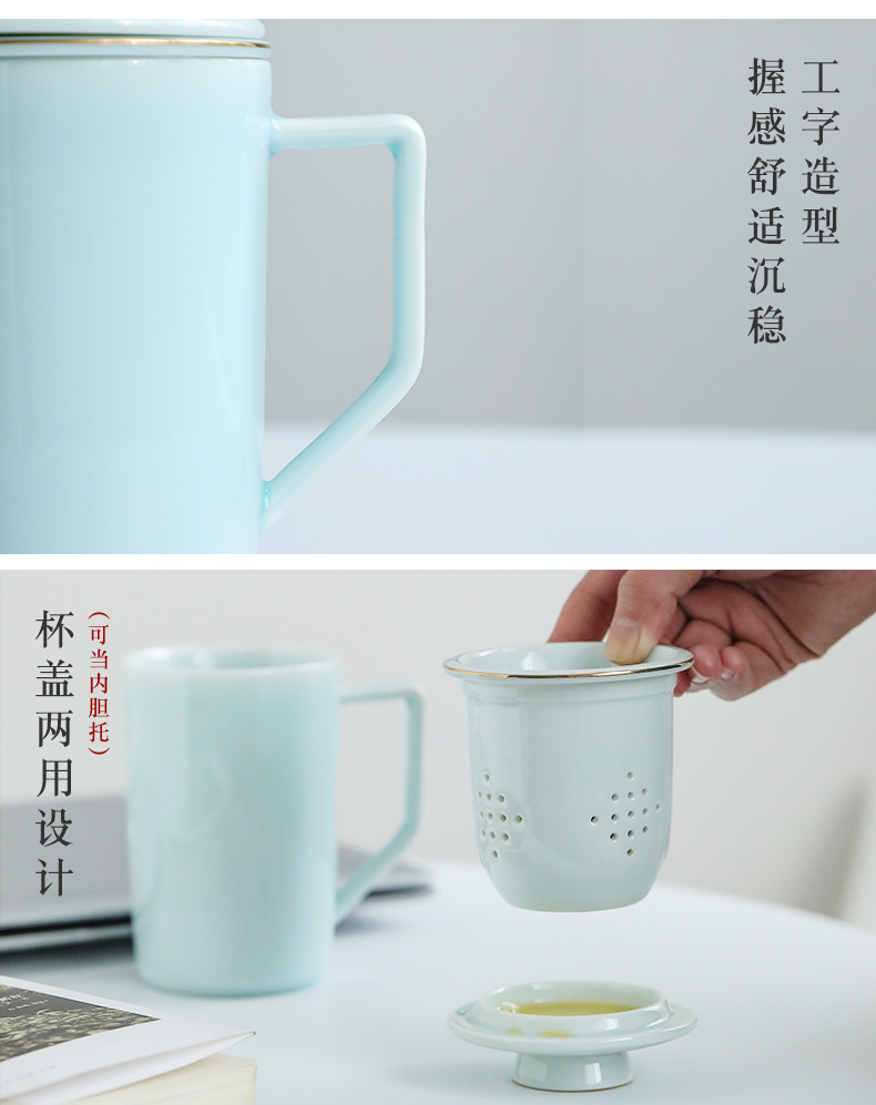 Jingdezhen creative move glass ceramic mark tide lovers ultimately responds a cup of coffee cup men 's and women' s cup