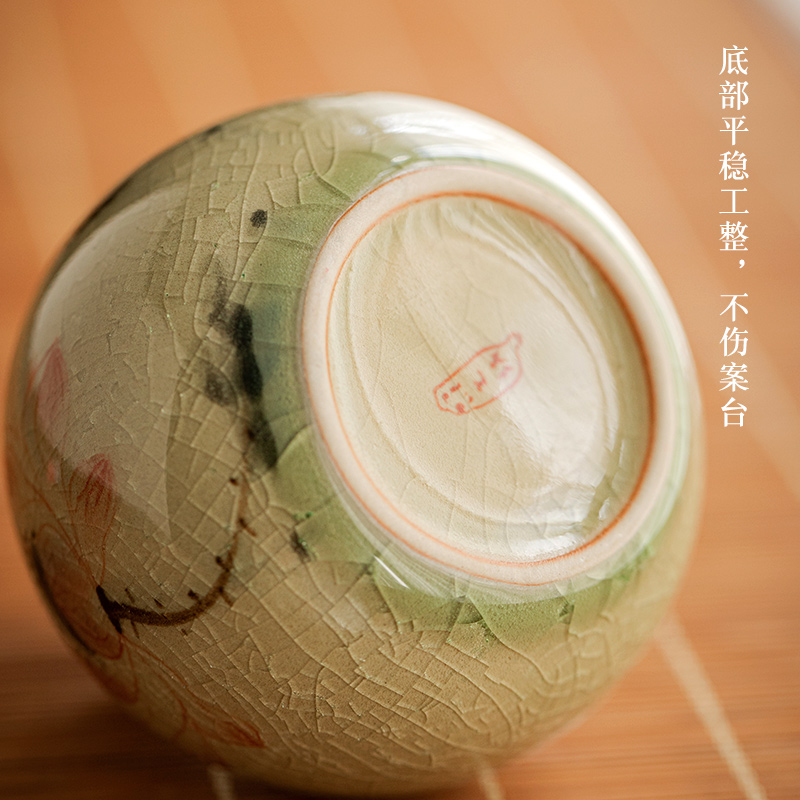 Jingdezhen ice to crack the up Chinese ceramics hand - made floret bottle flower I and contracted sitting room adornment is placed