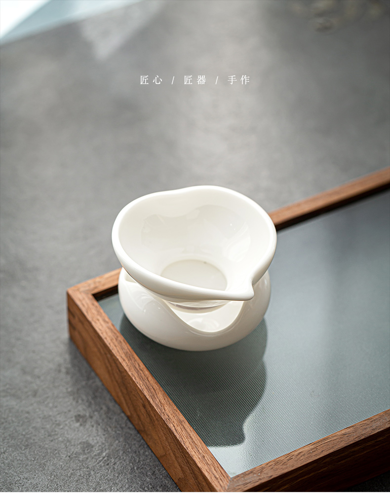 Hook) filter zen tea filters white porcelain ceramic tea tea tea tea tea is tea every points of the filter