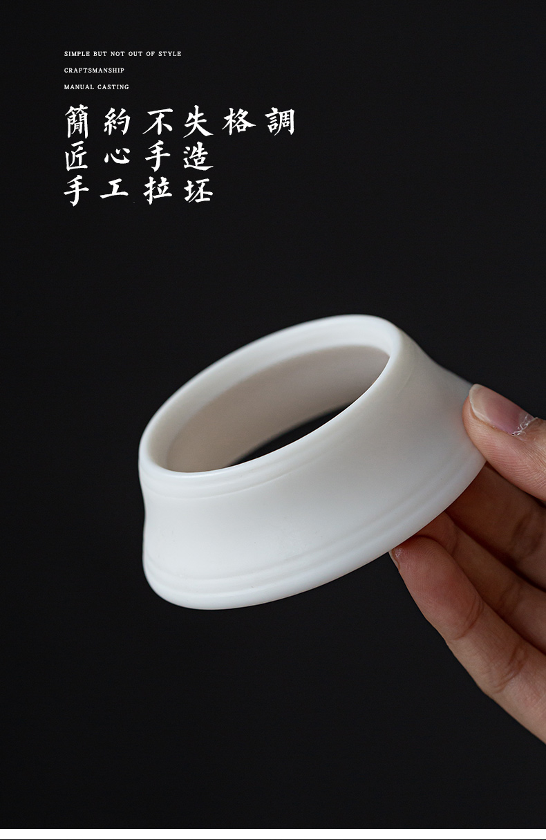 Biscuit firing suet jade white porcelain) high white kung fu tea accessories make tea strainer ceramic tea tea filters