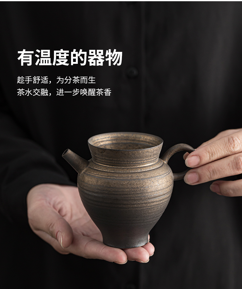 Jingdezhen zen gold glaze checking ceramic thin foetus justice cup and a cup of tea sea kung fu tea tea set points