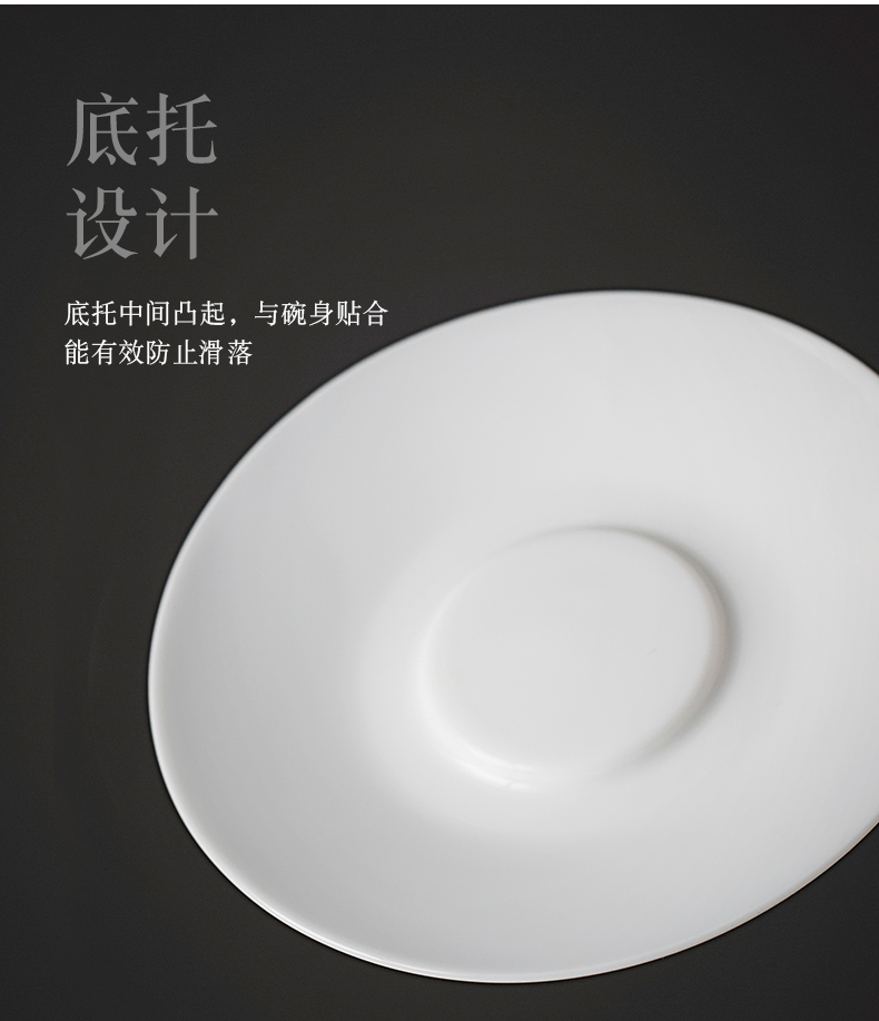 Jingdezhen manual sweet white ceramic thin tire, white porcelain in Chinese water chestnut tea tureen kunfu tea tea set