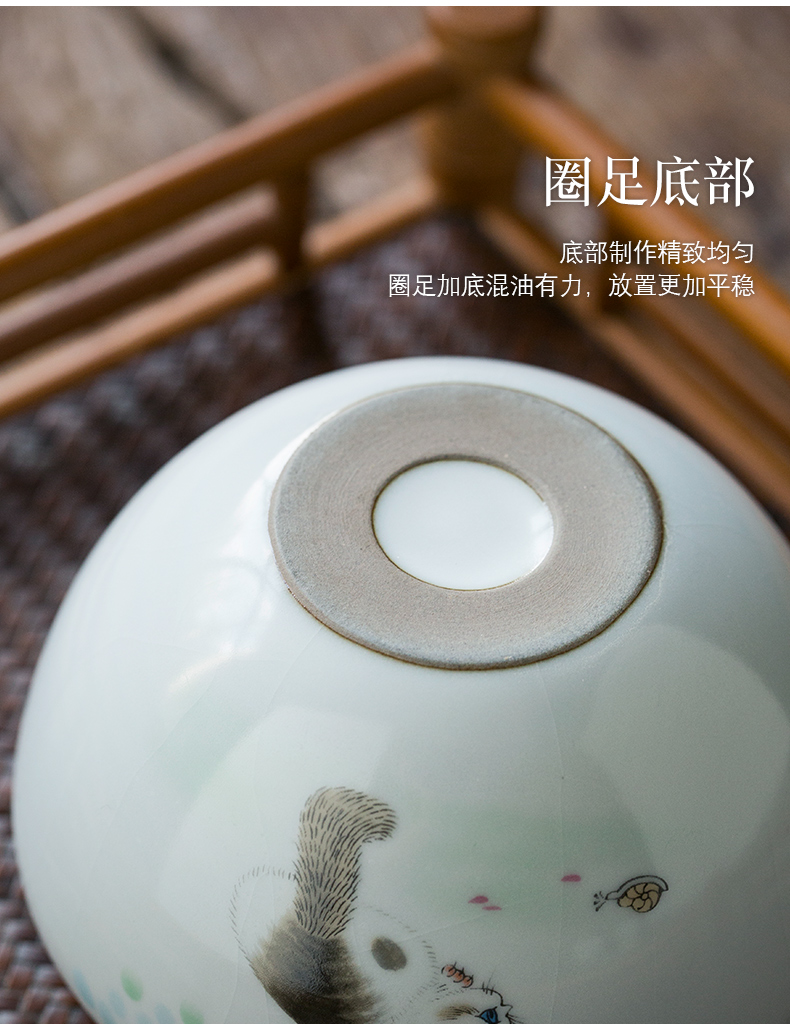 Your up creative hot large cylinder built water kung fu tea tea accessories writing brush washer ceramic tea wash water wash water jar