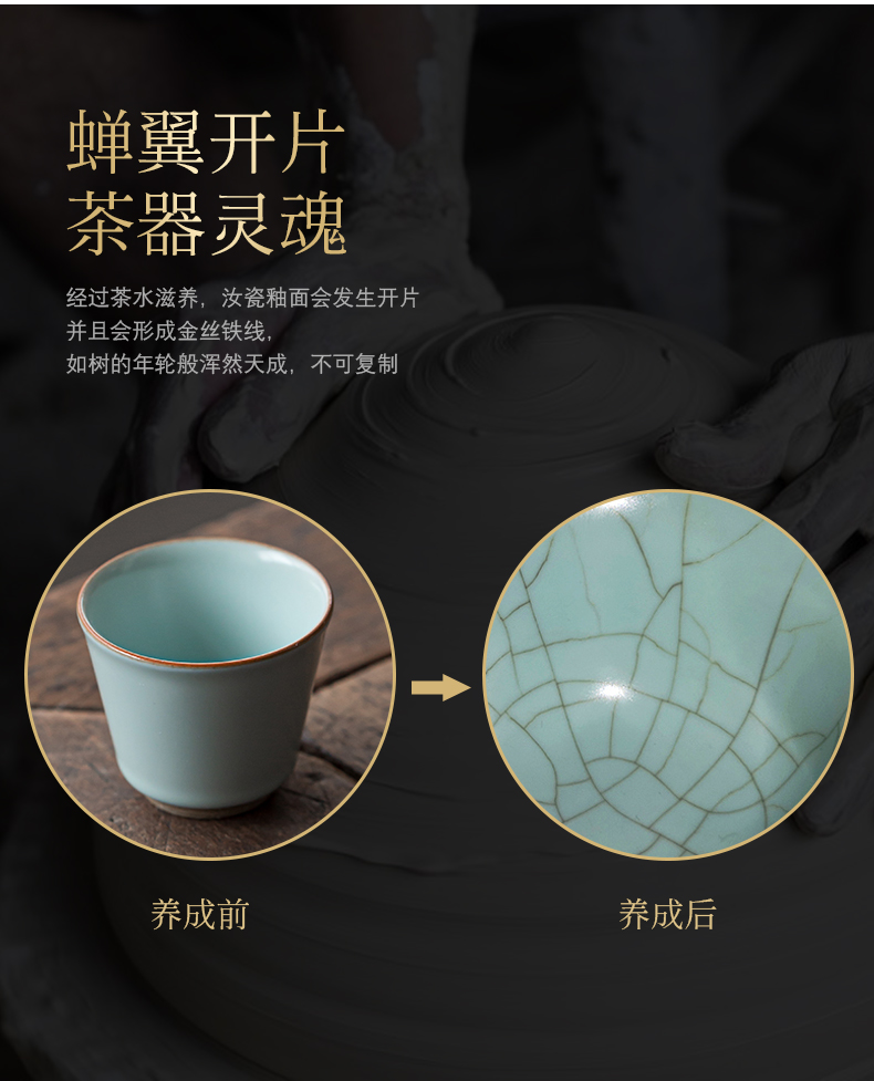 Jingdezhen your up with azure slicing can raise the master cup ceramic sample tea cup kung fu tea cups to build female individual single CPU