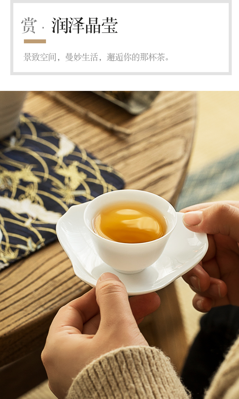 Sweet white hand kung fu tea cups jingdezhen thin foetus master cup white porcelain bowl with single cup small cups sample tea cup