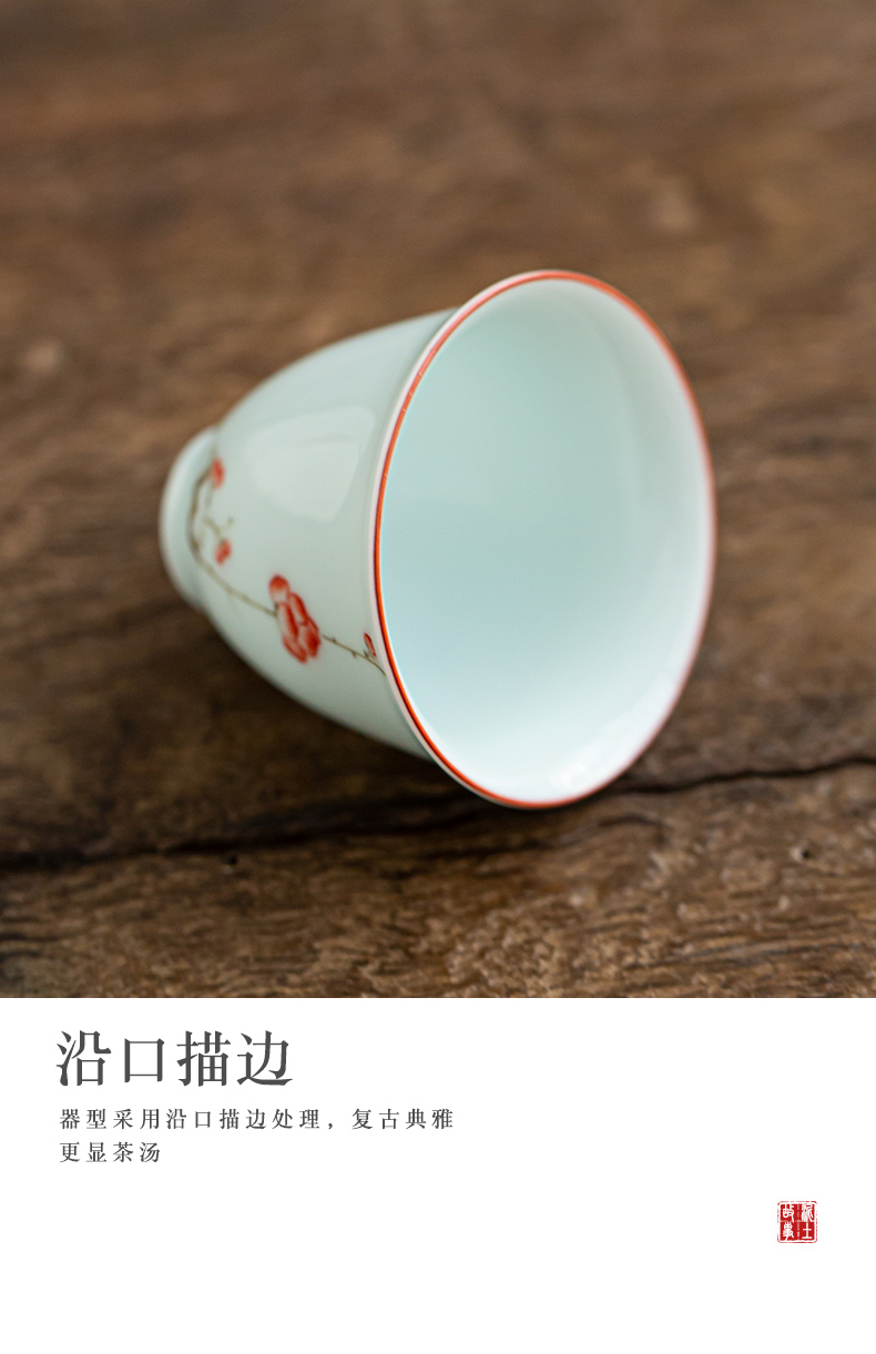 Earth story | hand - made name plum suit ceramic tureen home outfit kung fu tea, green tea fair