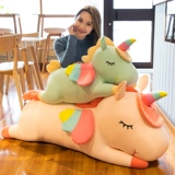 Зеленая пони, милая детская тряпичная кукла, плюшевая игрушка, подушка для спальни, единорог