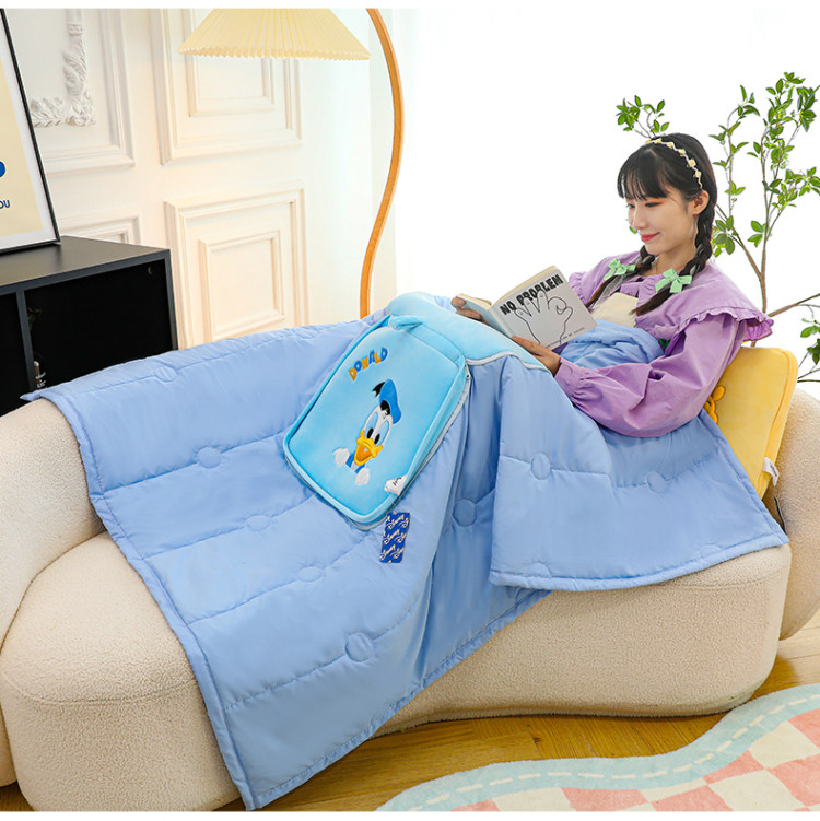 подушки-одеяла 米奇抱枕毯子二合一午休被子两用车载办公室空调毯被枕头午睡神器