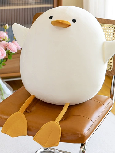 Белая подушка, мягкий милый диван для спальни, плюшевая милая игрушка, утка