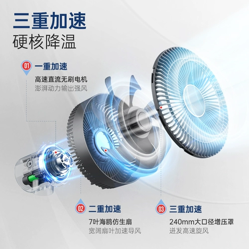 Дорожный универсальный портативный складной вентилятор для кемпинга для рыбалки