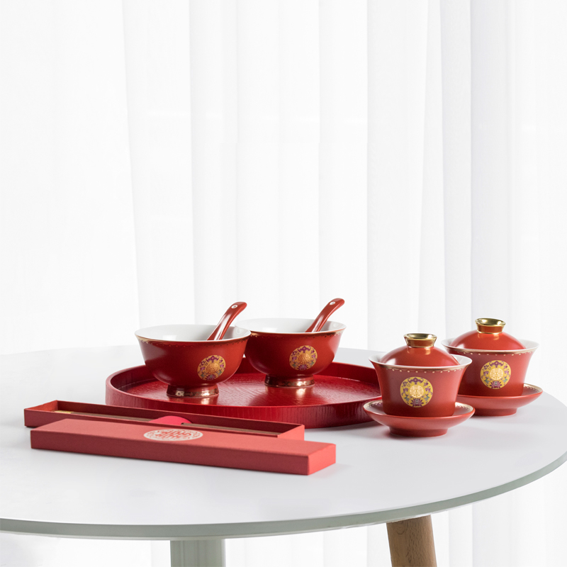 I swim wedding to bowl chopsticks new amended to suit xi to use pottery cups supplies wedding gift tray