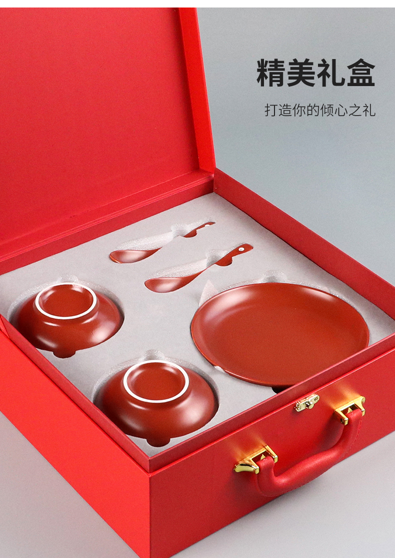 I swim custom wedding ceramic xi to use spoon or chopsticks gift boxes of Chinese style wedding gift for a dowry to send friends gifts