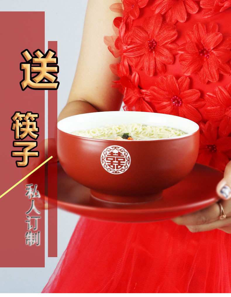 I swim Chinese style wedding big rainbow such use creative ceramic household rainbow such as bowl bowl restaurant mercifully pull such as soup bowl chopsticks can be customized