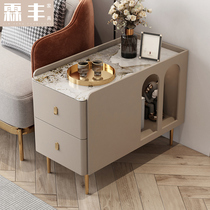 Light Extravagant Sofa Side Cabinet Rock Board Ideolar Minimalist Living-room Mini Tea Table Corner A Few Solid Wood Storage Containing UAN GUAN CABINET