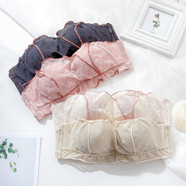 Strapless Underwear Women's Small Chest Gathering Summer Beautiful Back No Steel Ring Anti-slip Strapless Chest Wrapping Invisible Lace Bra