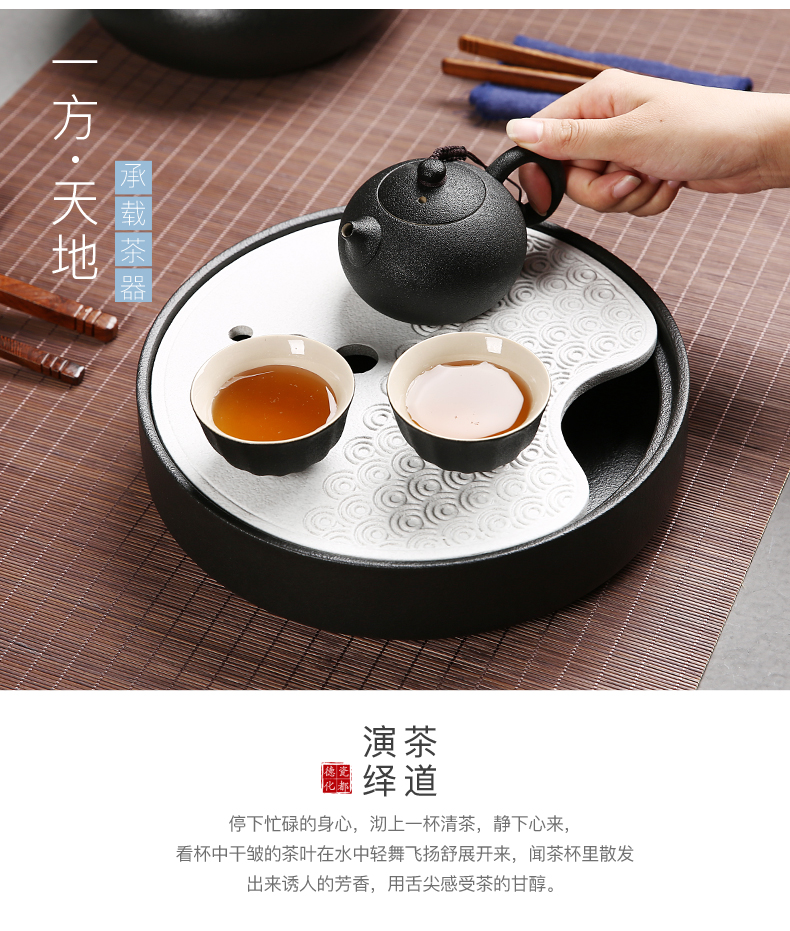 Water storage type dry mercifully stone tea tray ceramic small household contracted sharply stone tea tray was pot of tea tray tea table