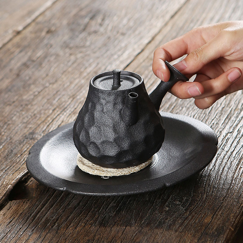 Travel to crack a cup of black tea suit household is suing portable kung fu tea glass teapot to warm tea stove type