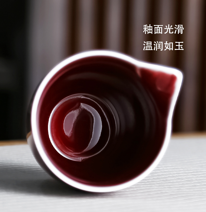 Ruby red sea domestic and glass ceramic glaze tea monochromatic tea taking with zero kung fu tea tea hot tea tea sea