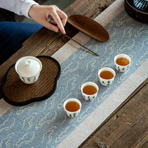 Tea mat waterproof Hemp Cloth Zen cloth Arts Table Flag Tea Flag Chinese Tea Way Tea Table Butch Tea Cloth Mat Day Style Tea Road Accessories