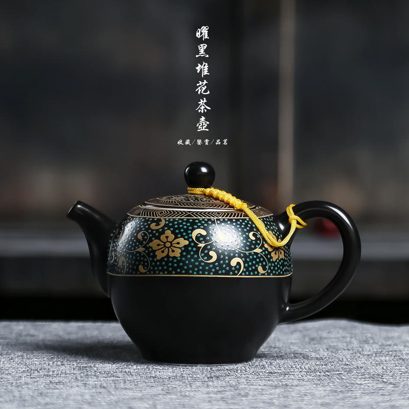 Tea set ji blue glaze ceramic Tea set the teapot household running technology by a complete set of kung fu Tea set the see colour of blue and white porcelain teapots