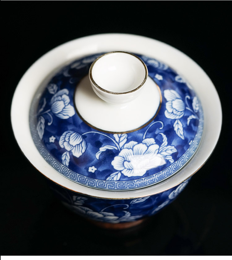 Blue and white porcelain tea set contracted Chinese tea taking of jingdezhen ceramic teapot teacup whole household kunfu tea