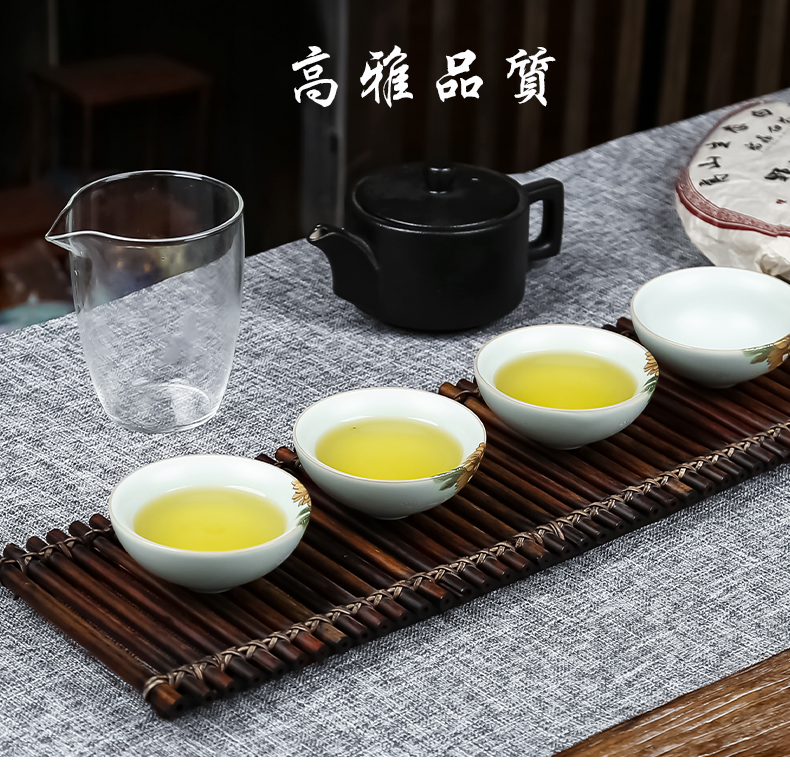Grilled spend your up kung fu tea cup single glass ceramic sample tea cup cup master piece of steak for its ehrs flower porcelain kung fu tea cups