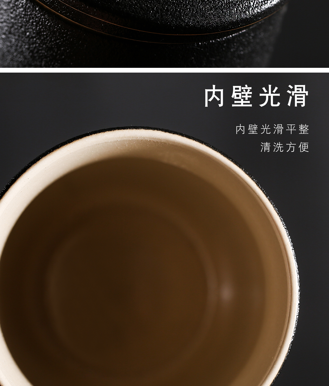 With cover cup of black tea to separate the large capacity office mugs Chinese style household personal filtering cup