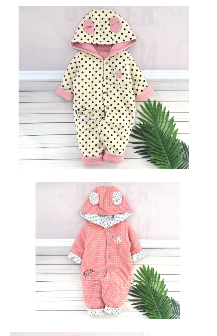Áo cotton dày cho bé những chiếc áo ấm cho bé Bộ đồ cotton dày áo choàng romper đồ bơi cho bé gái
