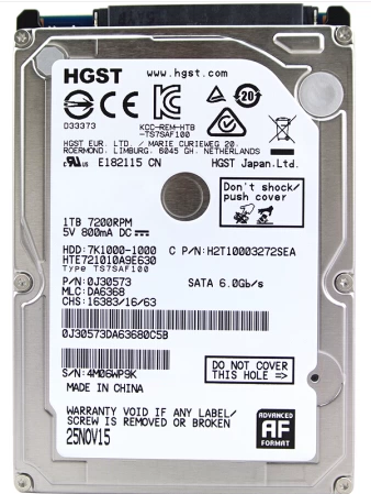 HGST/日立 Ноутбук, 721010A, E630, 2.5 дюймов, 32, 32м