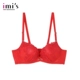 IMIS Aimei Đồ lót nữ Sexy Lace Gather Điều chỉnh dày Bra Red Bra IM14AJY1 - Áo ngực không dây