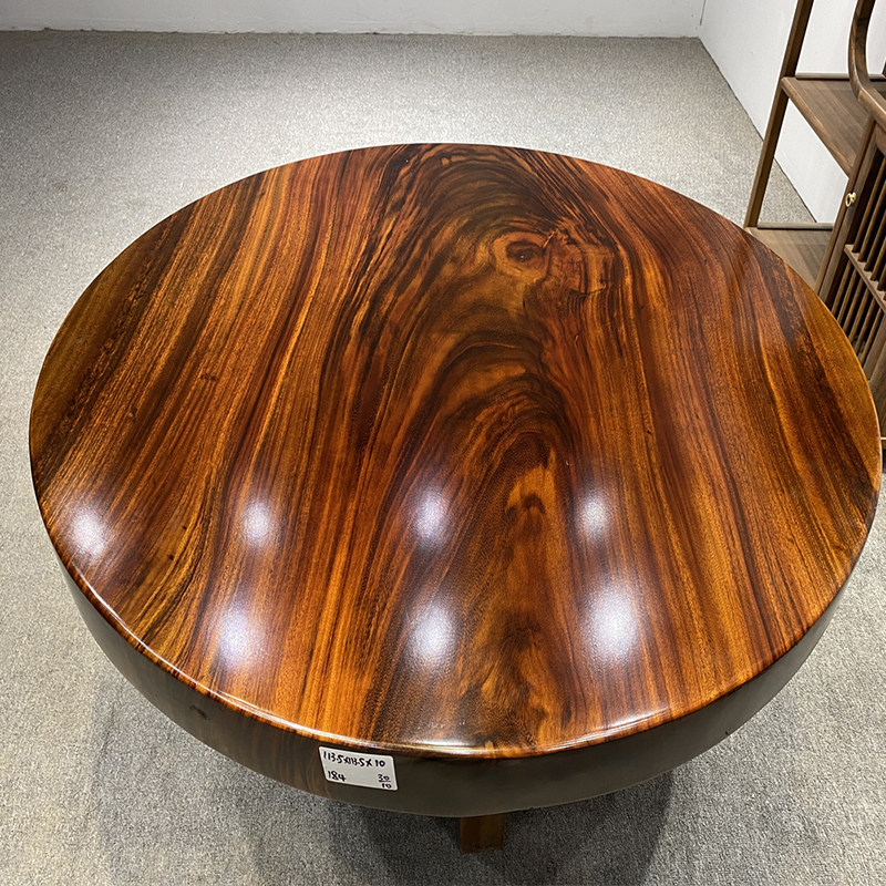 Dimensions: 113 5 * 113 5 * 10 Okan solid wood large plate round table log tea table table balcony table retro