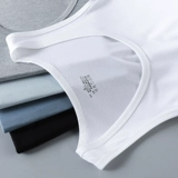 Мужской летний шелковый тонкий спортивный хлопковый жилет для спортзала без рукавов