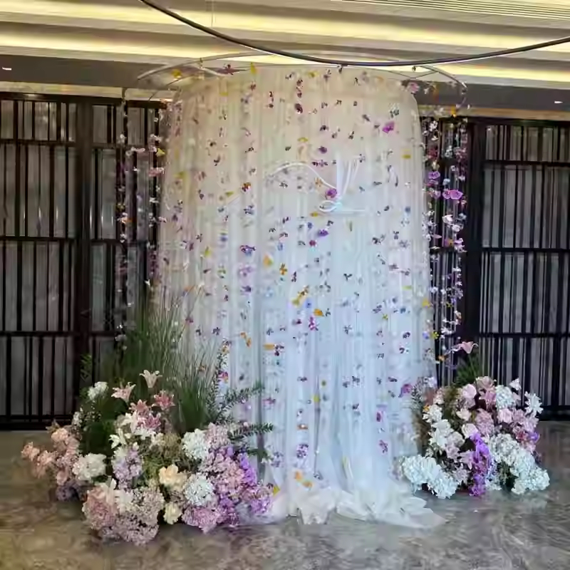 Fish Line Floating Flower Door Curtain Decoration Dopamine Artificial Flower Wedding DIY Artificial Flower Curtain Wedding Room Decoration