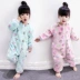 Đồ ngủ trẻ em một mảnh 1-3 tuổi Nữ bé flannel 2 quần áo romper 4 nhung san hô 5 túi ngủ bé gái phục vụ nhà áo liền quần cho bé an toàn Áo liền quần