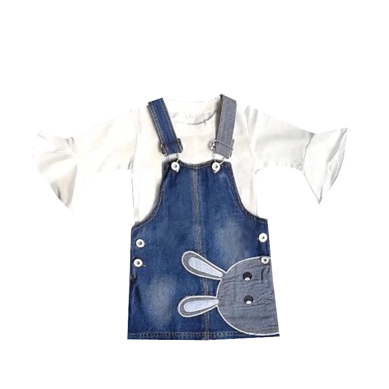 Girls dress summer new denim strap skirt Korean girl baby camisole 2 skirt 1-3-44-5 years old