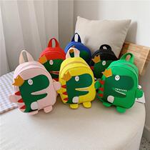 Cute dinosaur cartoon kindergarten childrens schoolbags for men and women in large medium and small classes mini baby backpack shoulder bag tide