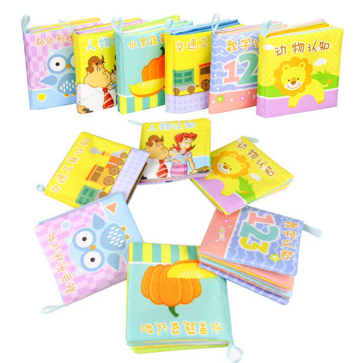 0-1-year-old baby cloth book three-dimensional tearing educational toys early education can bite for 3-6-10-12 months