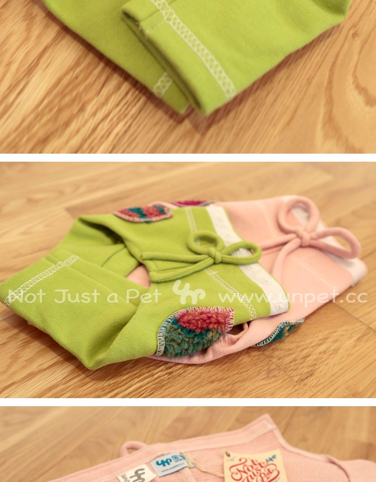 UNPET Breguet Pet Dog Dress Bow Thighs Plush Pocket Circle Cotton Quần thể thao - Quần áo & phụ kiện thú cưng áo chó con