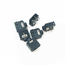 One-time audio socket (black) power amplifier socket 3 5mm headphone audio base 307F five feet