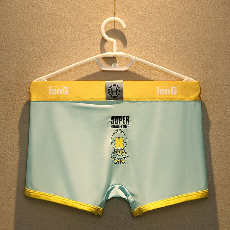 Ice silk men's underwear thin section loose and breathable boxer skin-friendly shorts personality cartoon U convex sac bag boxer trousers