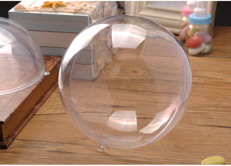 Acrylic Ball with Preserved Flowers, Wool Felt Holiday Decoration, High-Transparency Glass Plastic Hollow Sphere Material Tools