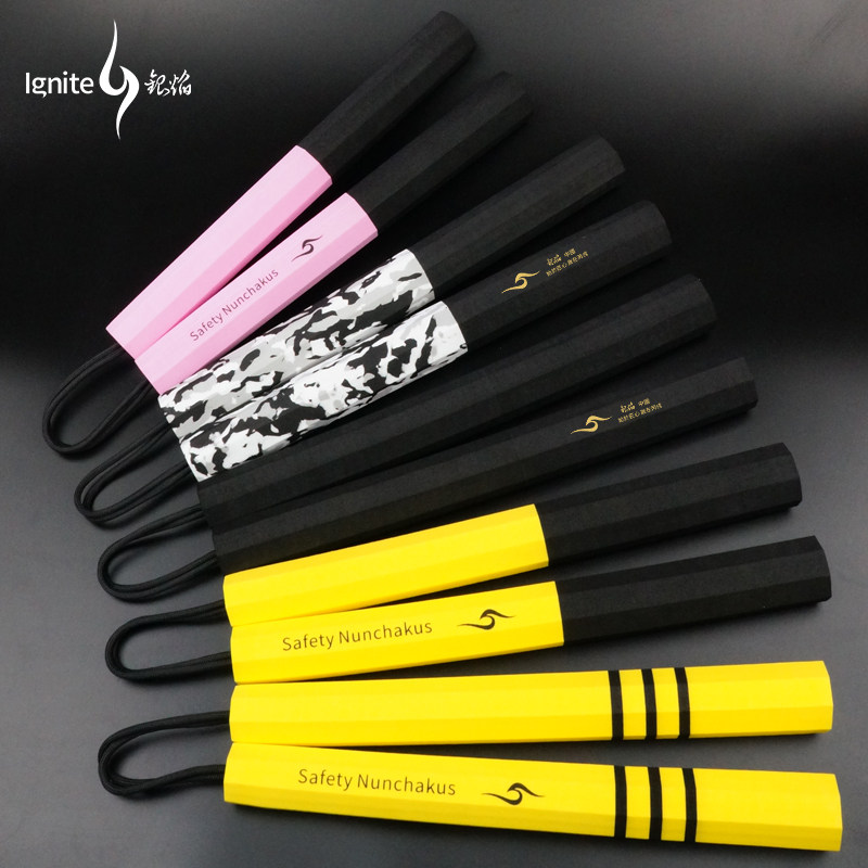 Adult children silver flame sponge double stick foam double baby bar eight - edge safety beginning training two - knots