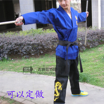 Nunchaku Road Suit blue stick suit performance suit nunchaku road suit Wushu society Chinese style custom-made Road Suit