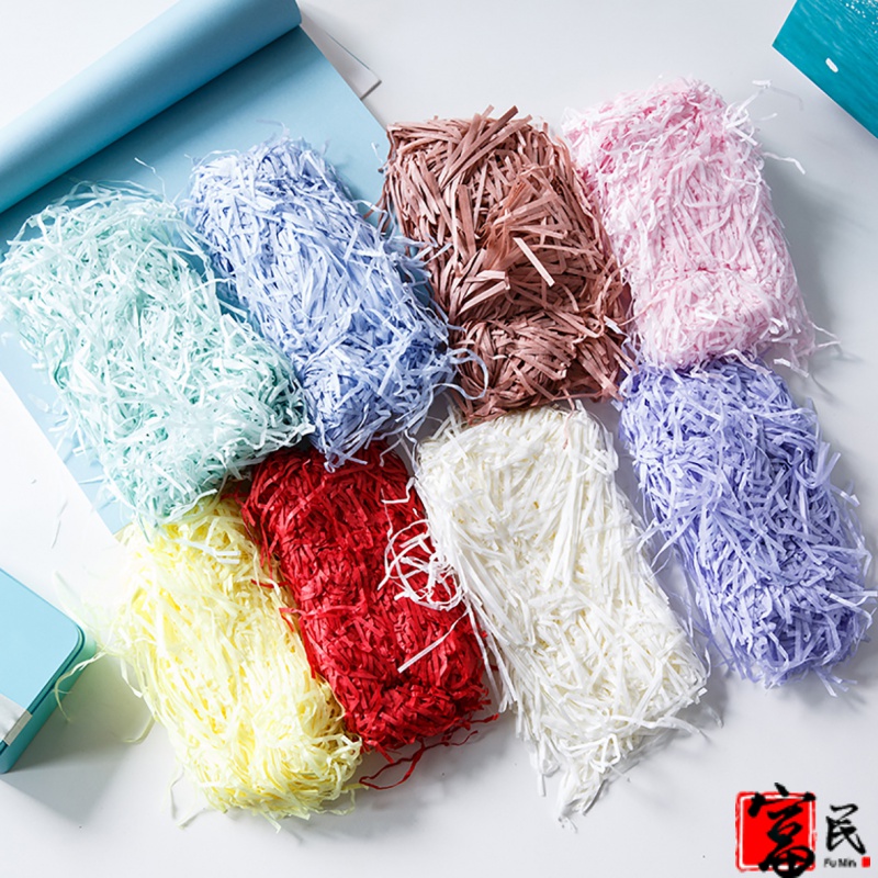 Creative happy candy box Birthday gift box Gift box filler Rafi grass shredded paper silk Gift box filler